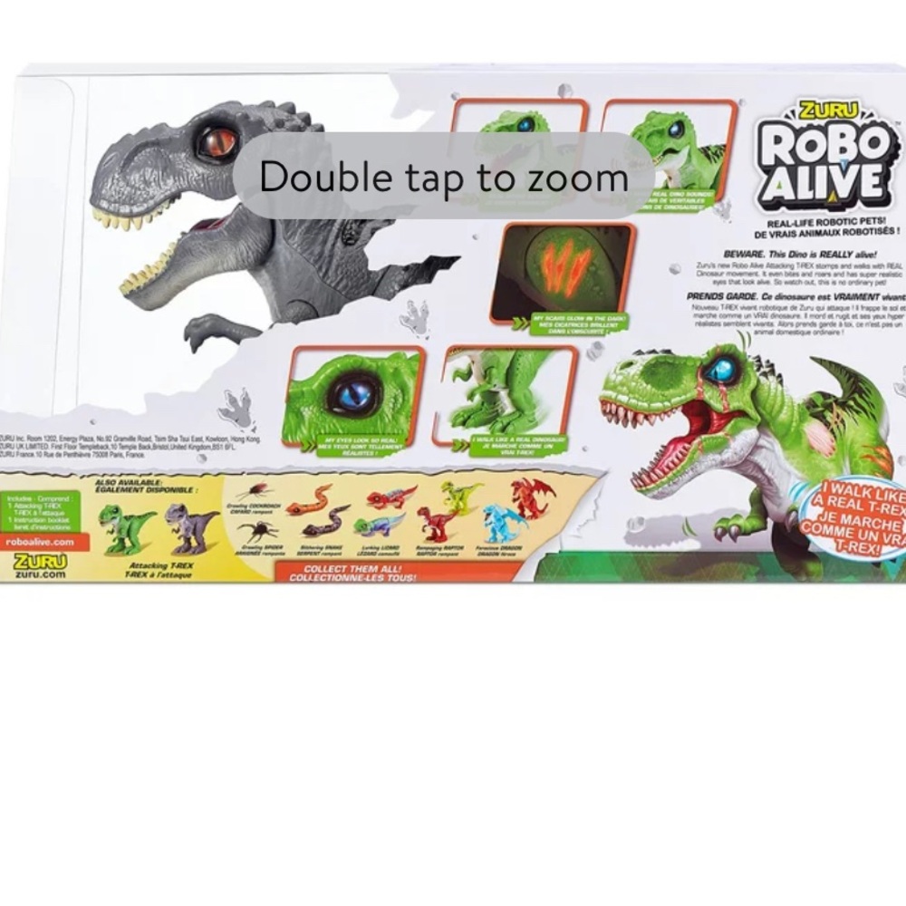 ZURU Robo Alive - Attacking T-Rex Battery-Powered Robotic Toy GREY NIB - Picture 5 of 7